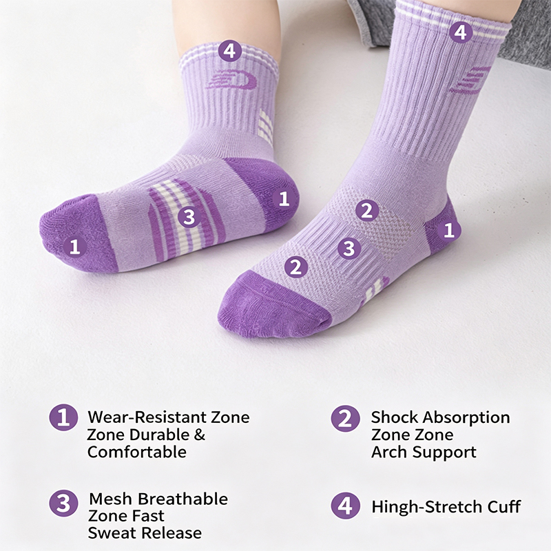 어린이용 스포츠 양말 3켤레 세트, 테리 소재로 쿠션감 - Athletic Sock Cushion 리뷰 및 가격
