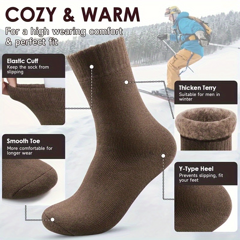 겨울용 두꺼운 남성용 방한 양말 1켤레, 무작위 색상, - Thermal Sock Winter 리뷰 및 가격