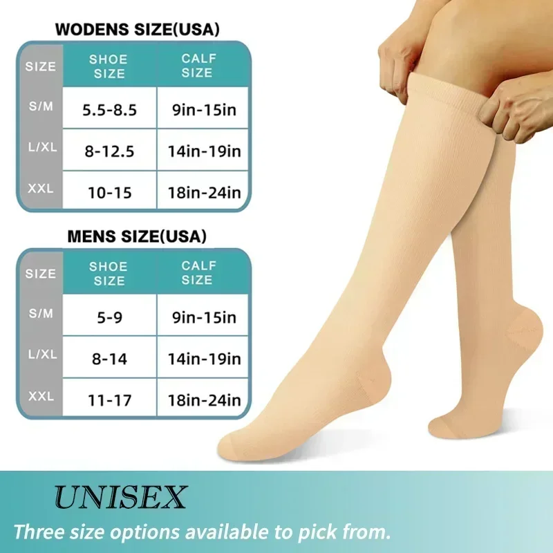 1 쌍 여성용 및 남성용 압축 양말 15-20 MMHg - Compression Sock Medical 리뷰 및 가격